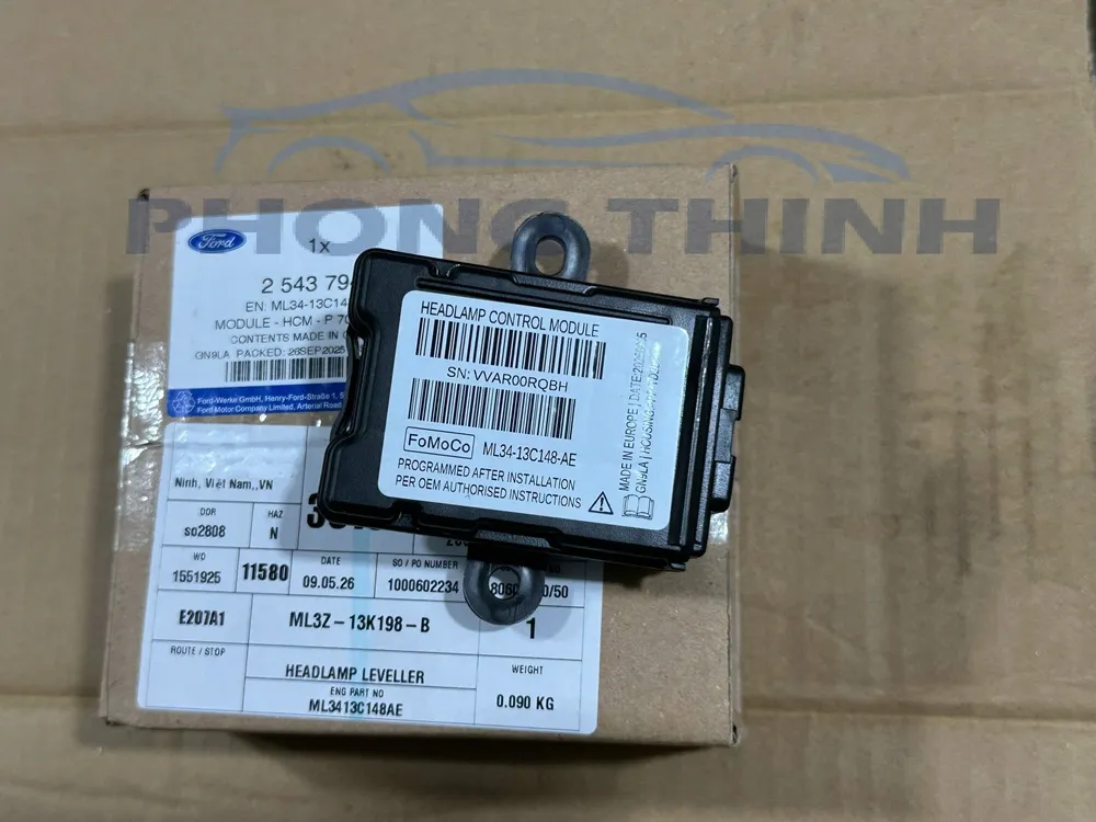 Hộp điều khiển đèn pha Ford Ranger Everest 2022-2025 chính hãng ML3413C148AE