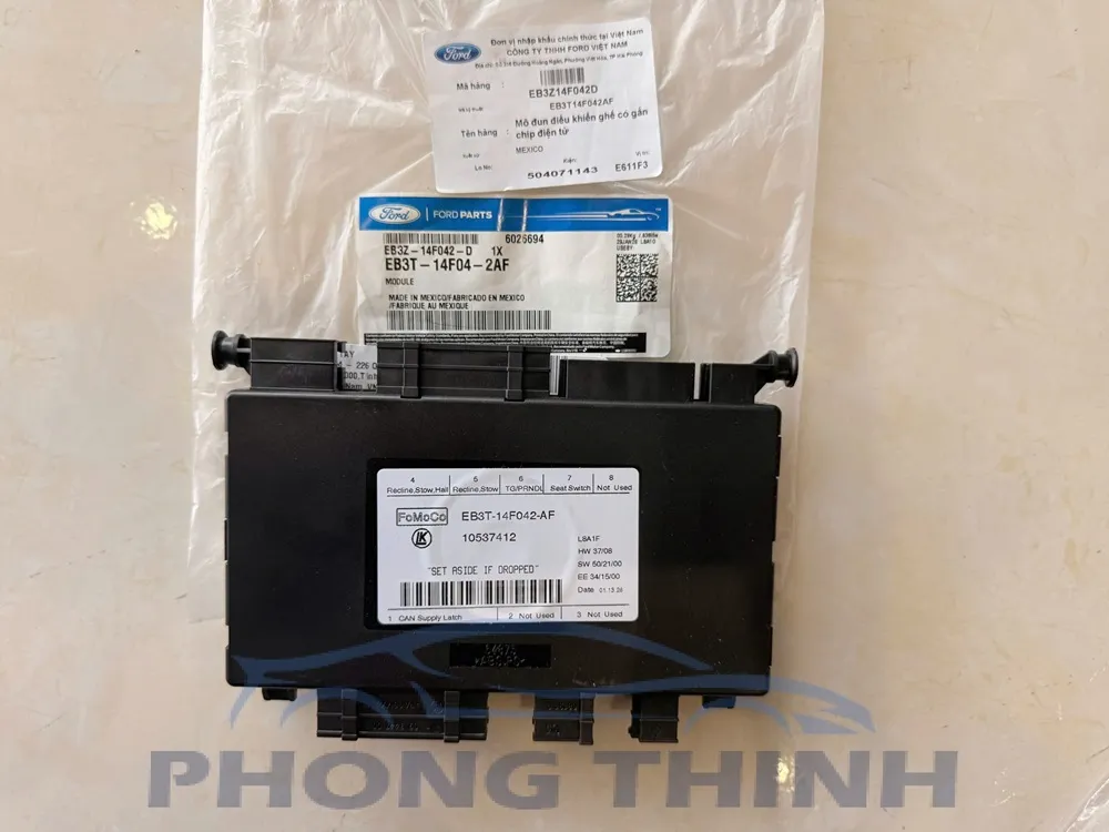 Hộp điều khiển gập ghế hàng 3 Ford Everest 2018-2021 chính hãng EB3Z14F042D