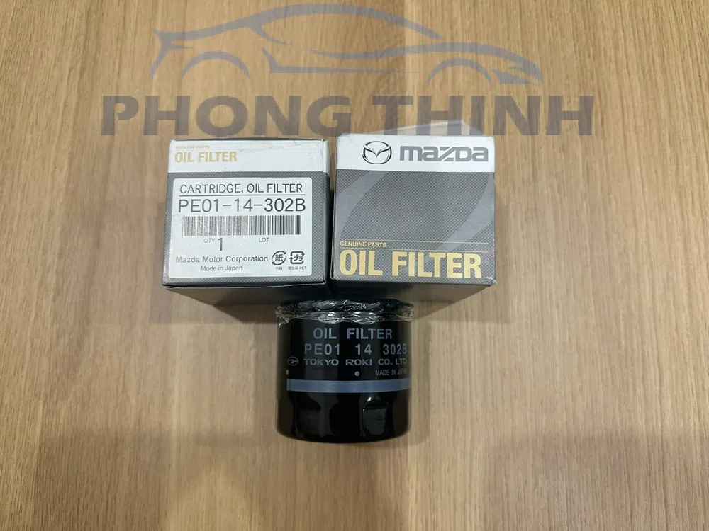 Hình ảnh sản phẩm Lọc dầu động cơ Mazda 2, Mazda 3, Mazda 6, Mazda CX5 2015-2020 chính hãng PE0114302B