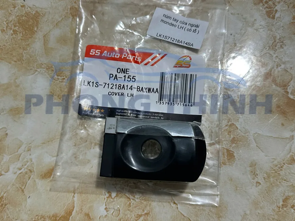 Núm tay mở cửa ngoài có lỗ trước lái LH Ford Mondeo 2004-2012 OEM LK1S71218A14BAXWAA