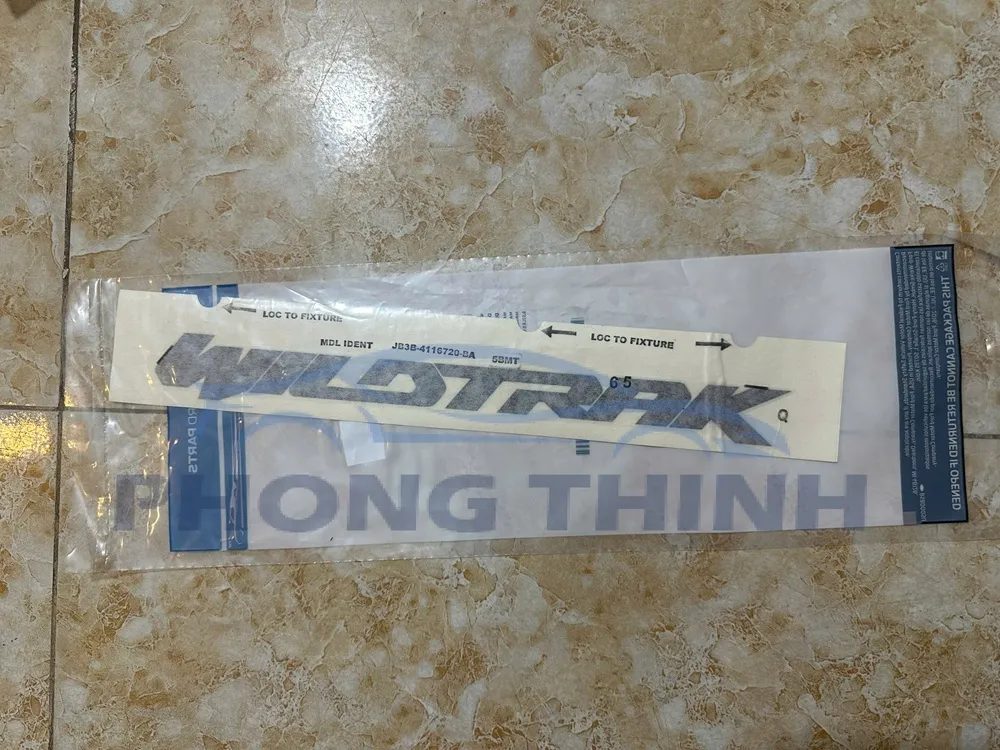 Tem chữ WildTrak cửa thùng sau Ford Ranger 2016-2021 chính hãng - JB3Z4125622BB