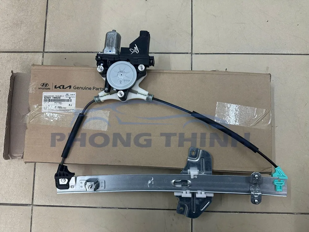 Compa + mô tơ lên kính trước lái LH Kia Rio 2012-2017 chính hãng - 824011W020
